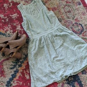 Maurices soft green lace dress size 9/10
